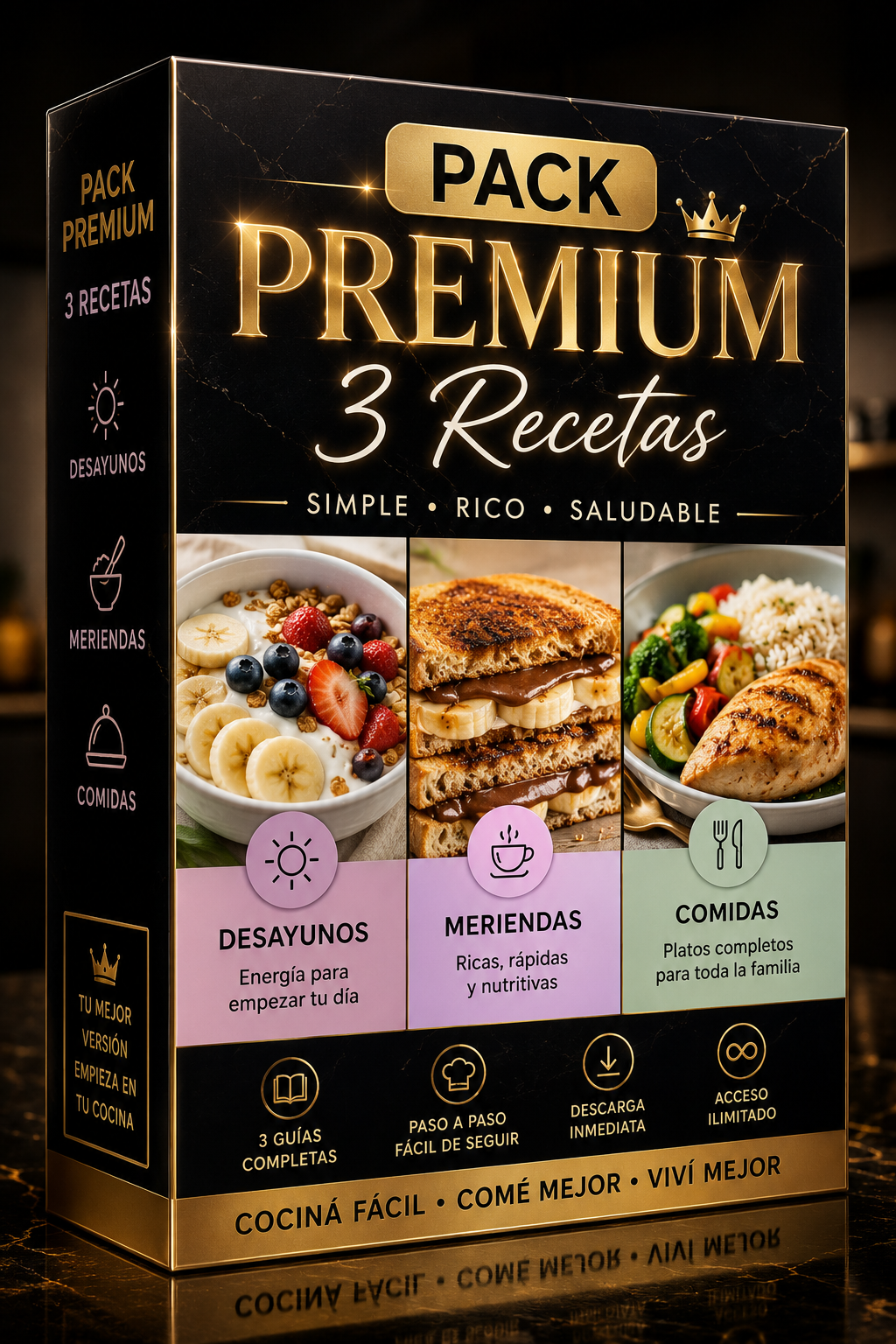 PACK PREMIUM 3 RECETAS- SIMPLE, RUCO Y SALUDABLE